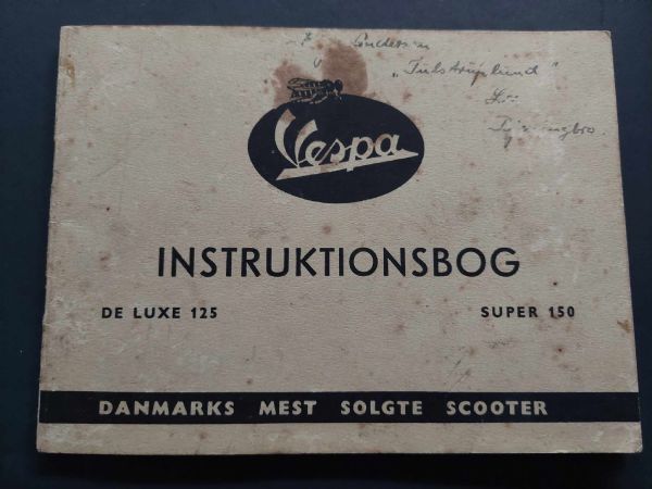 sjlden original vespa instruk 